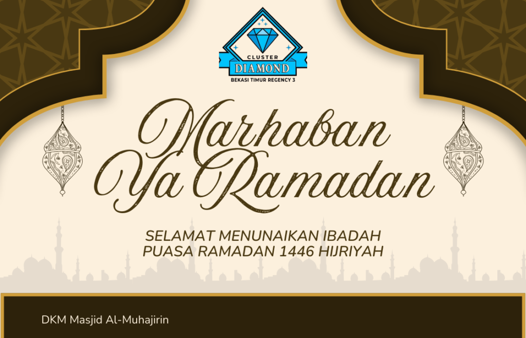 Ketua RT Cluster Diamond BTR 3 Bekasi mengajak seluruh warga menyambut Ramadhan 1447 H dengan meningkatkan ibadah, menjaga keamanan, dan mempererat kebersamaan