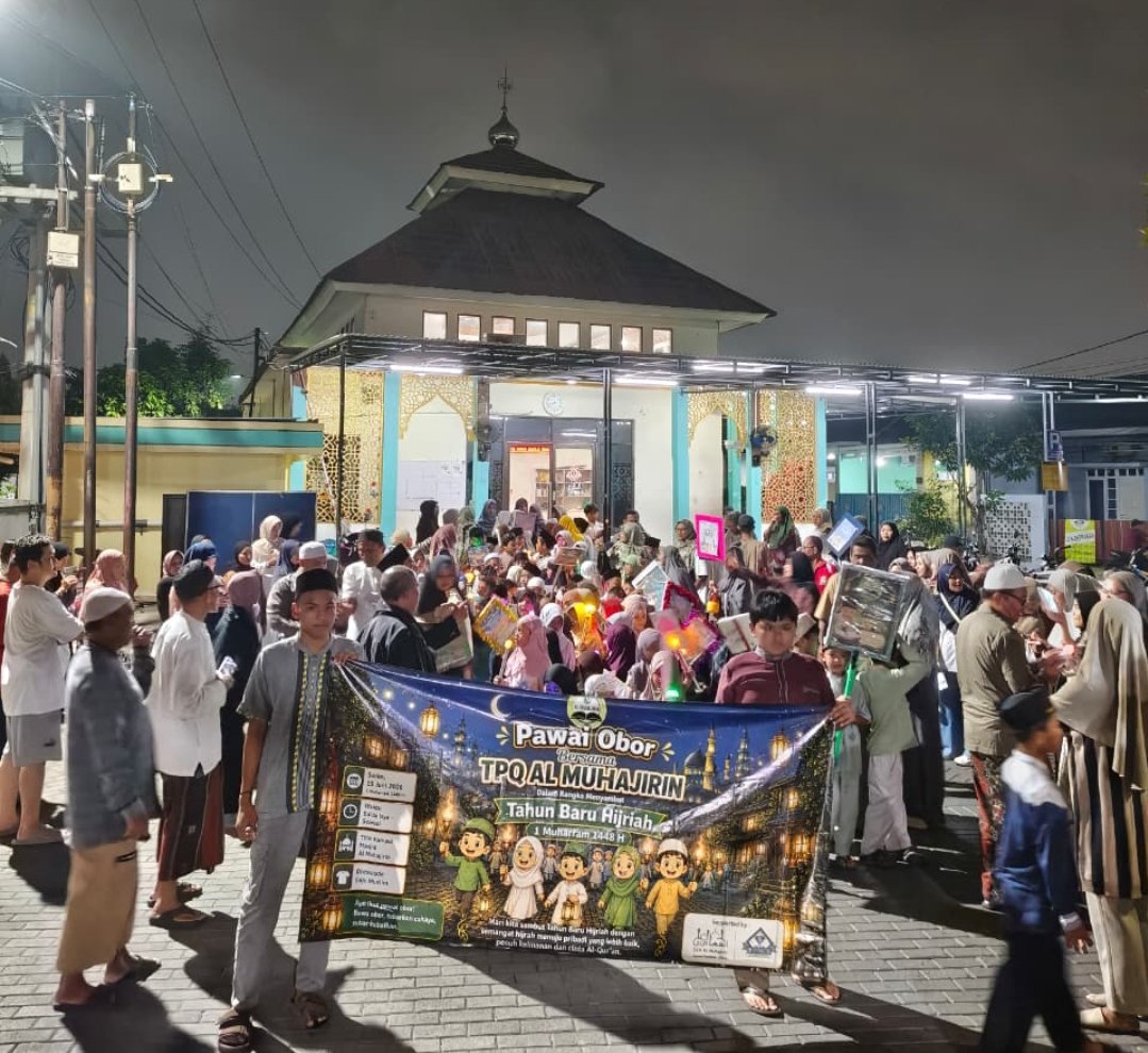Pawai Obor Sambut Tahun Baru Islam 1448 H Bersama TPQ Al-Muhajirin Berlangsung Khidmat dan Penuh Kebersamaan